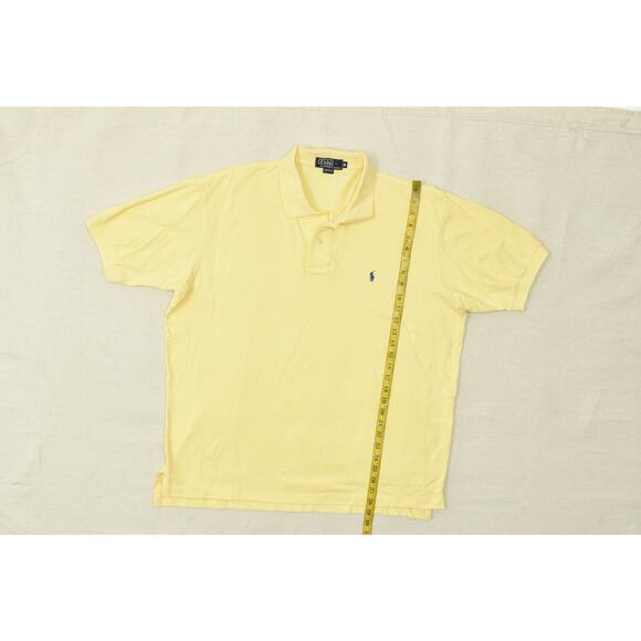 Polo by Ralph Lauren Yellow Polo Shirt Short Sleeve Men's Regular Size XL Pony - Picture 3 of 8